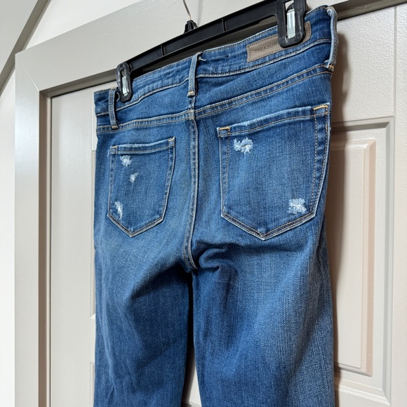 TREASURE & BOND | Skinny Fit Distressed Patched Blue Jeans Size 26W - Picture 4 of 9